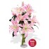 4 Oriental Lily Vase Bouquet
